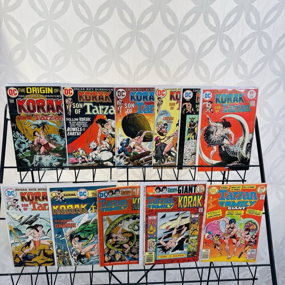 Korak, Son of Tarzan 49-50 52-53 56-59 61 63 66 Lot‎ DC Bronze Age John Carter